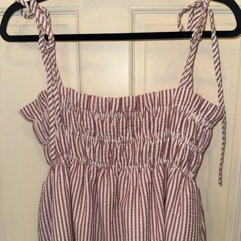 Buddy Love Red and White Striped Midi Dress - Picture 10 of 12
